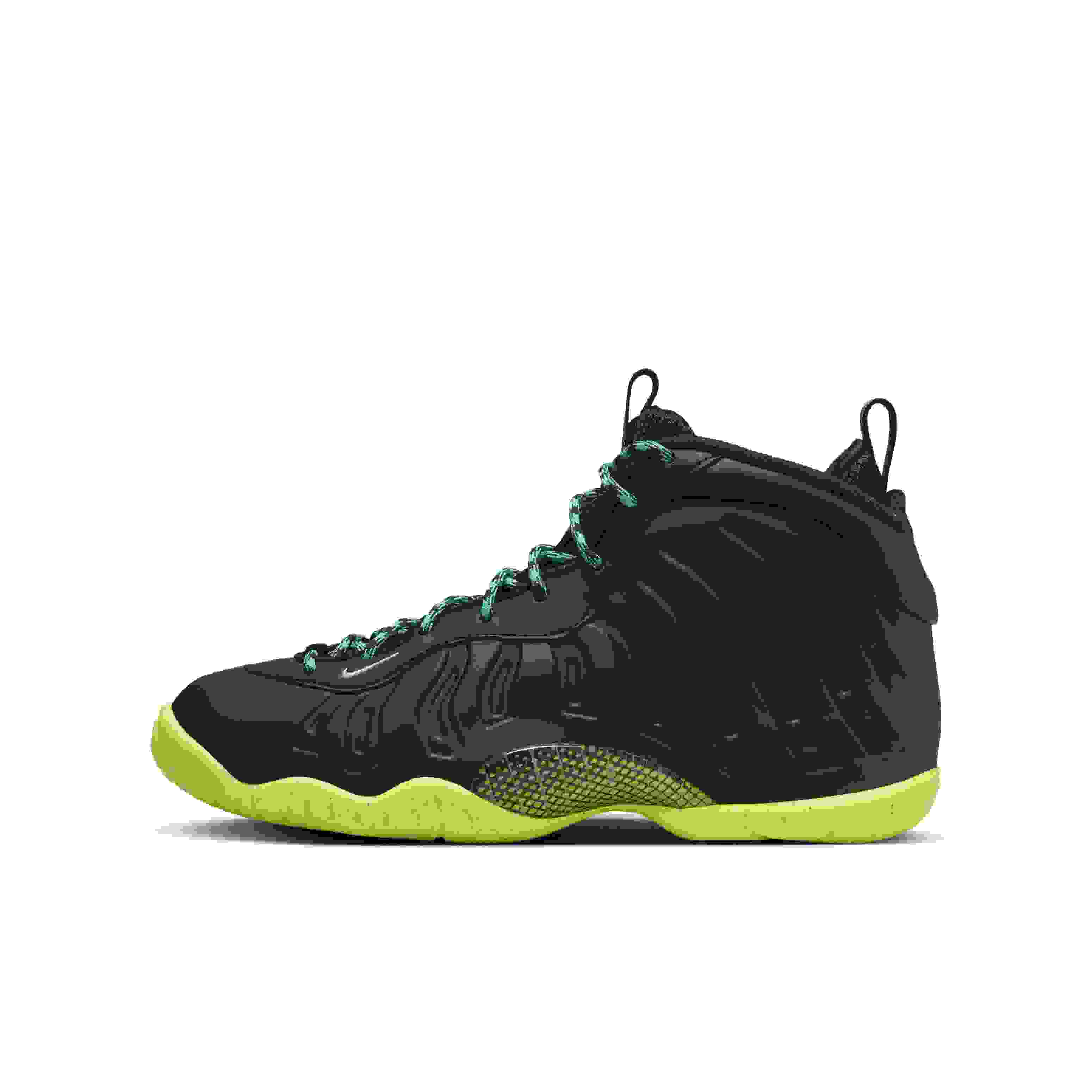 Nike Little Posite One Grade School Boys' "Black/Metallic Silver/Volt/Clear Jade" Shoe